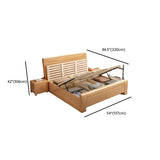 Rectangular Solid Wood Natural Queen Size Platform Bed Image - 19