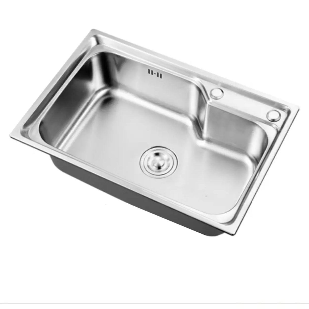 Rectangular Stainless Steel Kitchen Sink with Colander Image - 4