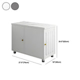 Rectangular Stone White Storage Side Cabinet Table #size