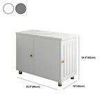 Rectangular Stone White Storage Side Cabinet Table Image - 15