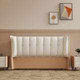 Rectangular Tufted Upholstered Wingback Headboard Image - 1