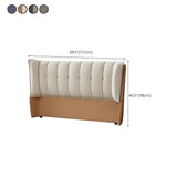 Rectangular Tufted Upholstered Wingback Headboard #size