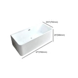 Rectangular White Acrylic Soaking Whirlpool Bathtub Image - 22