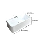 Rectangular White Acrylic Soaking Whirlpool Bathtub Image - 23