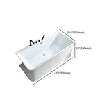 Rectangular White Acrylic Soaking Whirlpool Bathtub Image - 24