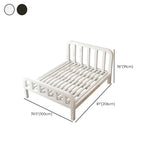 Rectangular White Metal Full Tool-Free Open-Frame Bed #size