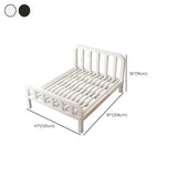 Rectangular White Metal Full Tool-Free Open-Frame Bed Image - 16