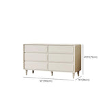 Rectangular White Wood Modern Dresser with Drawers Image - 14