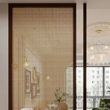 Rectangular Wood and Plastic Room Divider with Shelves Image - 6