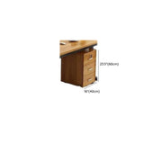 Rectangular Wood Brown Large Storage Office Furniture Set Image - 25