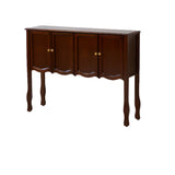 Rectangular Wood Dark Walnut Storage Console Table Image - 10