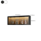 Rectangular Wood Kitchen Wall-Mount China Cabinet Grey Image - 20