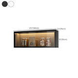 Rectangular Wood Kitchen Wall-Mount China Cabinet Grey Image - 22