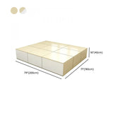 Rectangular Wood Natural Full Storage Bed with Drawers Image - 16