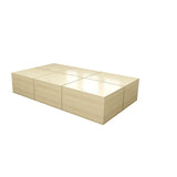 Rectangular Wood Natural Full Storage Bed with Drawers Image - 2