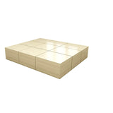 Rectangular Wood Natural Full Storage Bed with Drawers Image - 3