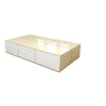 Rectangular Wood Natural Full Storage Bed with Drawers Image - 5