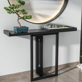 Rectangular Wood Natural Medium Entryway Console Table Image - 2