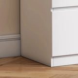 Rectangular Wood White Soft-Close Drawers Entry Dresser Image - 12