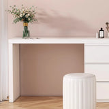 Rectangular Wood White Soft-Close Drawers Entry Dresser Image - 16