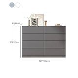 Rectangular Wood White Soft-Close Drawers Entry Dresser Image - 22