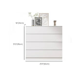 Rectangular Wood White Soft-Close Drawers Entry Dresser Image - 26