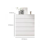 Rectangular Wood White Soft-Close Drawers Entry Dresser Image - 27