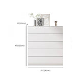 Rectangular Wood White Soft-Close Drawers Entry Dresser Image - 28