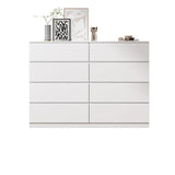 Rectangular Wood White Soft-Close Drawers Entry Dresser Image - 3