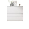 Rectangular Wood White Soft-Close Drawers Entry Dresser Image - 9