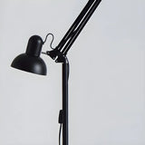 Red Dome Adjustable Metal Swing Arm LED Floor Lamp Image - 11