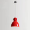 Red Industrial Iron Warehouse Dome Pendant Light Image - 12