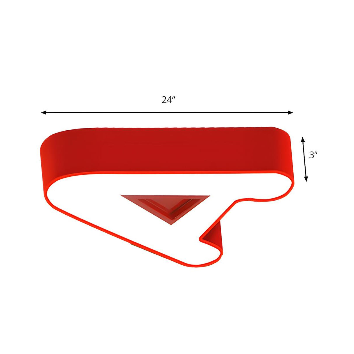 Red Letter A-Shaped LED Flush Mount Light Kids Room Image - 5