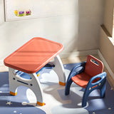 Red Rectangular Toddler Table Chair 2 Piece Set Image - 1