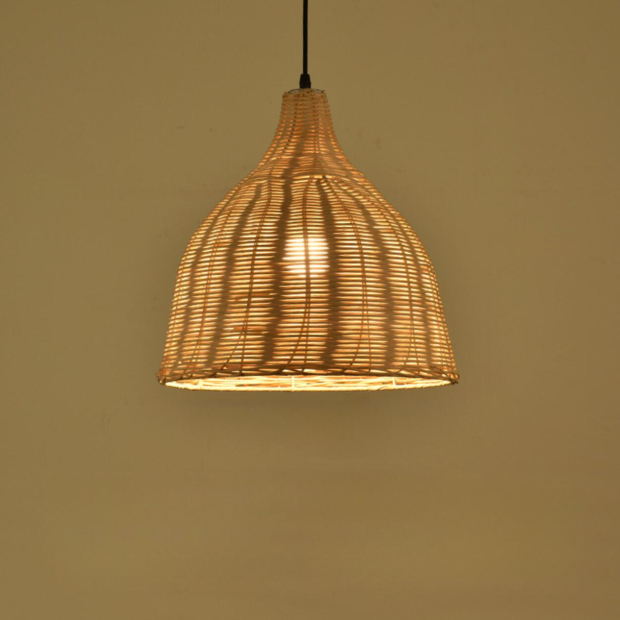 Natural Woven Bamboo Dome/Cylindrical/Regular Pendant Light Image - 6