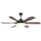 Remote 6 Blades Dimming Modern Ceiling Fan with Light Image - 10