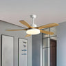 Remote 6 Blades Dimming Modern Ceiling Fan with Light Image - 11