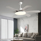 Remote 6 Blades Dimming Modern Ceiling Fan with Light Image - 15