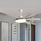 Remote 6 Blades Dimming Modern Ceiling Fan with Light Image - 5