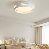 Remote Bladeless White Round Ceiling Fan with LED Light Image - 3