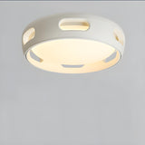 Remote Bladeless White Round Ceiling Fan with LED Light Image - 4