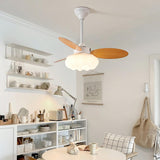 Remote Cloud 3 Blades Dimming LED Ceiling Fan Light Image - 12