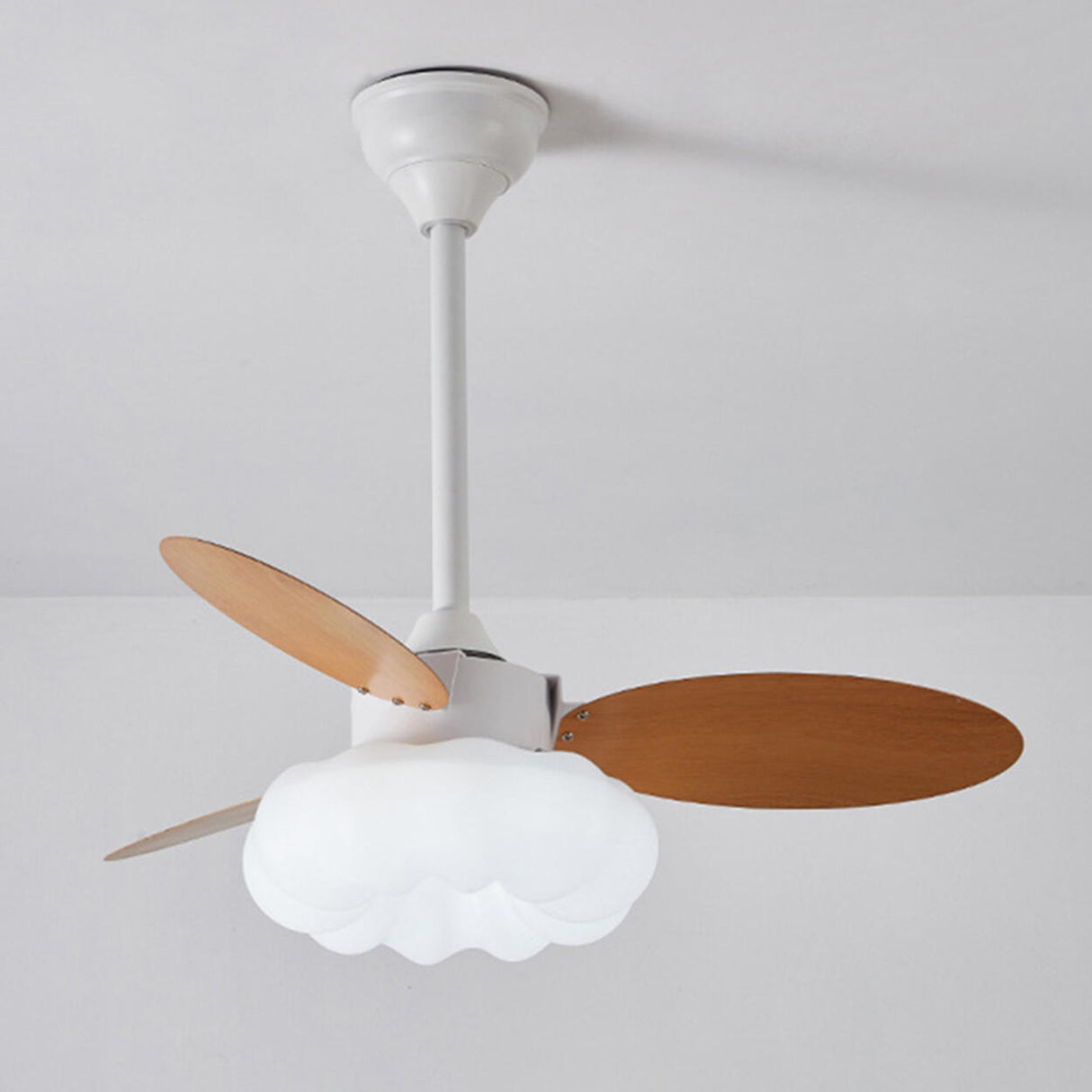 Remote Cloud 3 Blades Dimming LED Ceiling Fan Light Image - 8