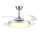 Remote Contemporary Gold Round Ceiling Fan with Light Image - 6