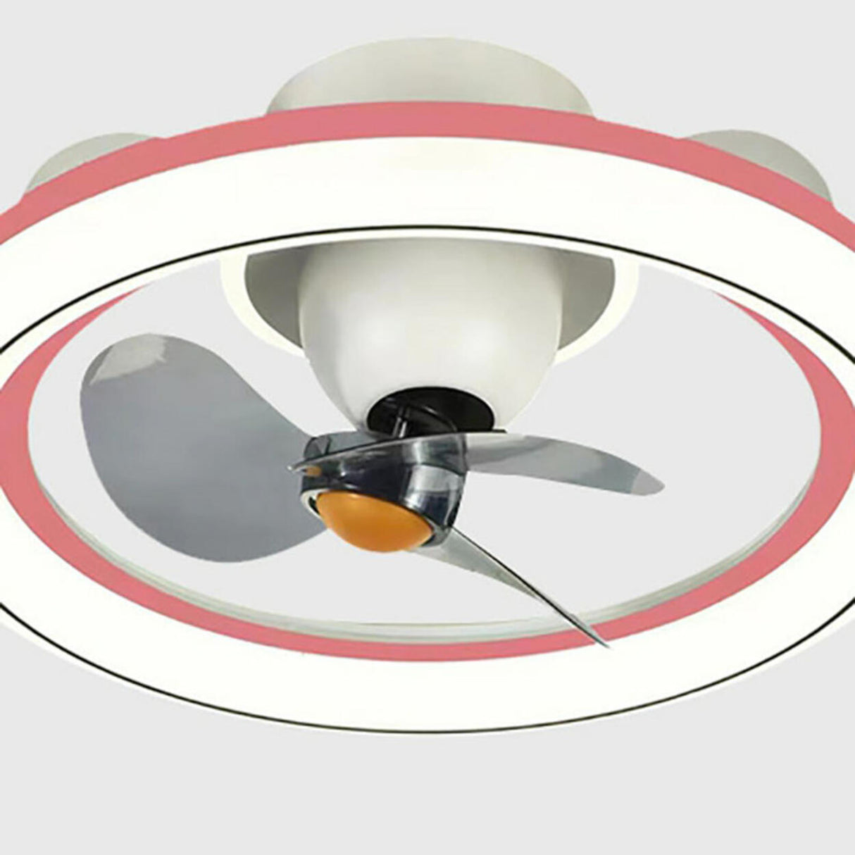 Remote Control 3 Blades Round Modern Ceiling Fan Light Image - 10