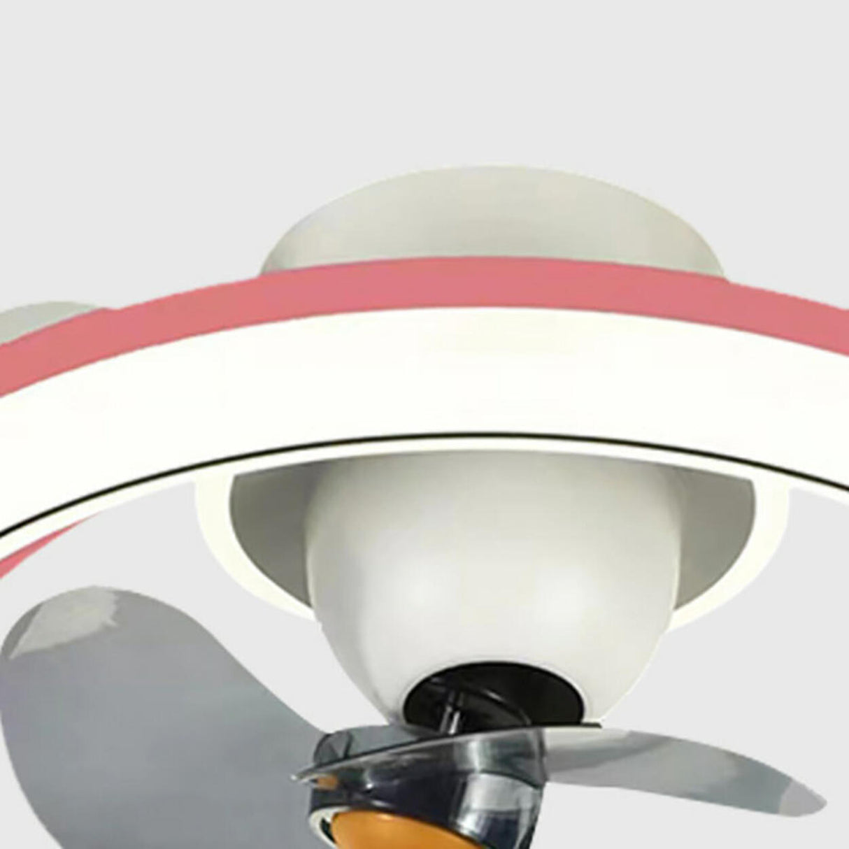 Remote Control 3 Blades Round Modern Ceiling Fan Light Image - 11