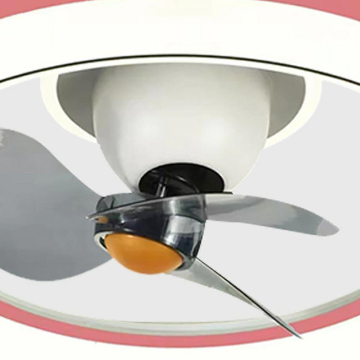 Remote Control 3 Blades Round Modern Ceiling Fan Light Image - 12