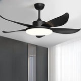 Remote Control 5 Blade Wood LED Ceiling Fan with Light Image - 10