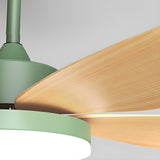 Remote Control 5 Blade Wood LED Ceiling Fan with Light Image - 11