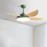 Remote Control 5 Blade Wood LED Ceiling Fan with Light Image - 9